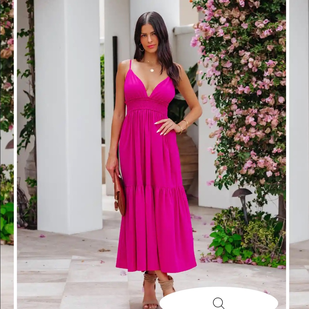 Zuleyka Midi Dress magenta